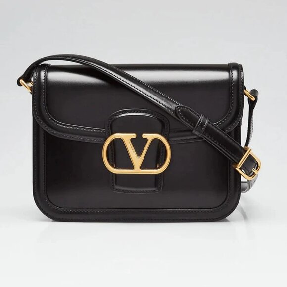 Valentino Black Leather 9 to 5 Small Shoulder Bag - Picture 1 of 12